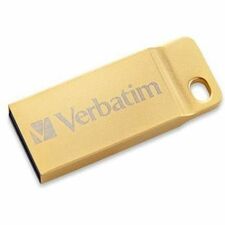 Verbatim Metal Executive USB 3.0 Flash Drive 64 GB - USB 3.0 - Gold - Lifetime Warranty - 1 Each - TAA Compliant
