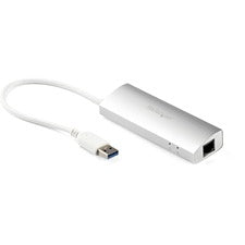 StarTech.com 3-Port Portable USB 3.0 Hub plus Gigabit Ethernet USB - External - 3 USB Port(s) - 1 Network (RJ-45) Port(s) - 3 USB 3.0 Port(s) - PC, Mac, ChromeOS