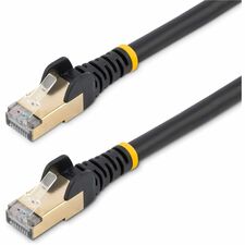 StarTech.com 25 ft Black Shielded Snagless 10 Gigabit Cat 6a STP Patch Cable 25 ft Category 6a Network Cable for Docking Station, Network Device, Notebook, Desktop Computer, Hub, Switch, Router, Print Server, Patch Panel, PoE-enabled Device, VoIP Device -
