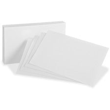 Oxford Blank Index Cards Plain - 3" x 5" Sheet Size - White Paper - 300 / Pack