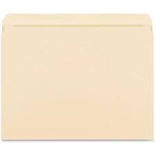Business Source Straight Tab Cut Letter Recycled Storage Folder 8 1/2" x 11" - 14 pt. - 1 Plys - Manila - 10% Recycled - 50 / Box
