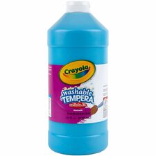 Crayola Washable Tempera Paint 1 Color(s) - Turquoise - 1 quart - Washable - 1 Each