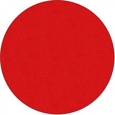Flagship Carpets Classic Solid Color 6' Round Rug Floor Rug - Classic, Traditional - 72" Length - Circle - Red - Nylon