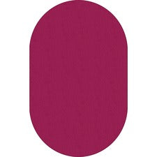 Flagship Carpets Classic Solid Color 12' Oval Rug Floor Rug - Classic, Traditional - 12 ft Length x 90" Width - Oval - Cranberry - Nylon