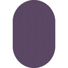 Flagship Carpets Classic Solid Color 12' Oval Rug Floor Rug - Classic, Traditional - 12 ft Length x 90" Width - Oval - Purple - Nylon