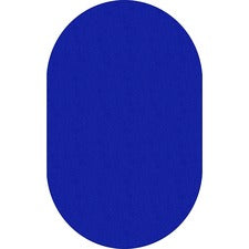 Flagship Carpets Classic Solid Color 12' Oval Rug Floor Rug - Classic, Traditional - 12 ft Length x 90" Width - Oval - Royal Blue - Nylon