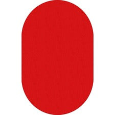 Flagship Carpets Classic Solid Color 12' Oval Rug Floor Rug - Classic, Traditional - 12 ft Length x 90" Width - Oval - Red - Nylon