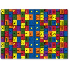 Flagship Carpets Bilingual Rug 12 ft Length x 12 ft Width - Square - Multicolor - Nylon