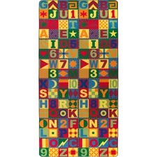 Flagship Carpets Floors That Teach Round Rug Floor Rug - 96" Diameter - Circle - Multicolor - Nylon