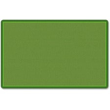Flagship Carpets All-Over Weave Solid Color Rug Classic - 99.96" Length x 69.96" Width - Green - Nylon