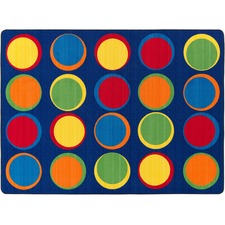 Flagship Carpets Cheerful Sitting Spots Rectangular Rug Classic - 99.96" Length x 72" Width - Rectangle - Multicolor - Nylon