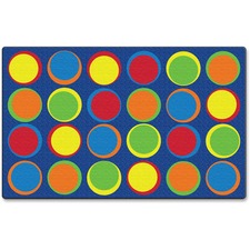 Flagship Carpets Cheerful Sitting Spots Rectangular Rug Classic - 12 ft Length x 90" Width - Rectangle - Multicolor - Nylon