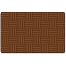 Flagship Carpets Solid Color Hashtag Rug 12 ft Length x 90" Width - Chocolate