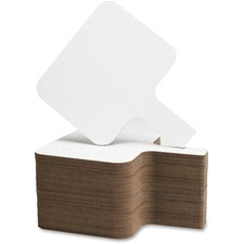 Flipside Rectangular Dry Erase Answer Paddle 8" (0.7 ft) Width x 9.8" (0.8 ft) Height - White Surface - Paddle - 24 / Pack