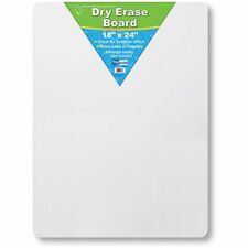 Flipside Unframed Dry Erase Board 18" (1.5 ft) Width x 24" (2 ft) Height - White Surface - Rectangle - 1 Each