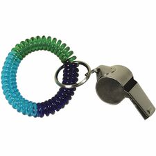The Pencil Grip Wrist Coil Whistle 1.5" Height x 1.5" Width x 1.5" Length - Stainless Steel - 1 Each