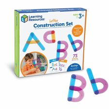 Learning Resources Letter Construction Activity Set Theme/Subject: Learning - Skill Learning: Letter Recognition, Alphabet, Mathematics, Uppercase Letters, Lowercase Letters - 3+ - 1 Set