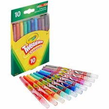 Crayola Mini Twistables Crayons Clear, Assorted - 10 / Set