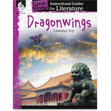 Shell Education Grade 4-8 Dragonwings Instructional Guide Printed Book by Laurence Yep 72 Pages - Shell Educational Publishing Publication - Book - Grade 4-8