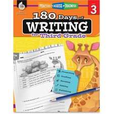 Shell Education 3rd Grade 180 Days of Writing Book Printed Book 216 Pages - Shell Educational Publishing Publication - Book - Grade 3