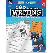 Shell Education 4th Grade 180 Days of Writing Book Printed Book 216 Pages - Shell Educational Publishing Publication - Book - Grade 4
