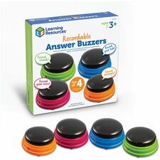 Learning Resources Recordable Answer Buzzers Theme/Subject: Learning - Skill Learning: Sound, Game - 4 Pieces - 3+ - 4 / Pack