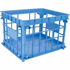 Storex Storage Crate External Dimensions: 14.3" Width x 17.3" Depth x 11.2" Height - Stackable - Assorted - For File, Classroom Supplies - Recycled - 3 / Set