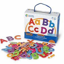 Learning Resources Upper/Lower Case Magnetic Letters Learning Theme/Subject - Lowercase Letters, Uppercase Letters Shape - Magnetic - Wear Resistant, Tear Resistant - 82 / Set
