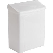 Safe-Use Sanitary Napkin Receptacle Wall Mountable - 10.6" Height x 9" Width x 4.6" Depth - Plastic - White - 1 Each