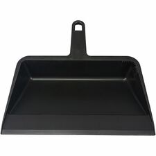 Impact Products Value-Plus Dust Pan 12" Wide - Polypropylene - Black - 1 Each