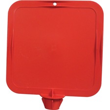Impact Lock-In Sign 10" Width x 14" Height x 2.5" Depth - Rectangular Shape - Red - 1 Each