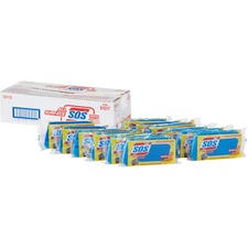 S.O.S All-Surface Scrubber Sponge 4.5" Height x 2.5" Width x 0.9" Depth - 12 / Carton - Cellulose, Scrim - Blue
