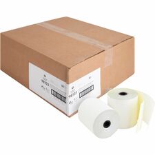 Business Source 2-part Carbonless Cash Register Rolls 3" x 90 ft - Sustainable Forestry Initiative (SFI) - White - 50 / Carton