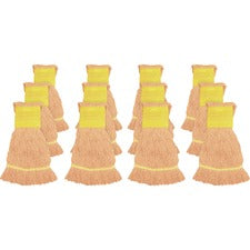 Genuine Joe Wide Band Small Mophead Rayon, Cotton - 12 / Carton