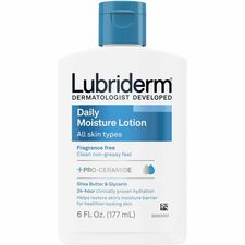 Lubriderm Daily Moisture Skin Lotion Lotion - 6 fl oz - Non-fragrance - Flip Top Dispenser - For Dry Skin - Applicable on Hand and Body - Fragrance-free, Moisturising, Non-greasy Flip Top Dispenser - 1 Each