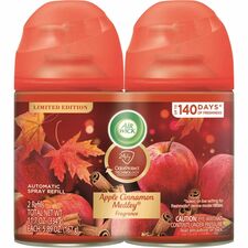 Air Wick Freshmatic Air Freshener Spray Refill Spray - 5.90 oz - Apple Cinnamon Medley - 60 Day - Odor Neutralizer, Long Lasting - 2 / Pack