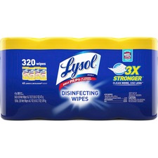 Lysol 4-pack Disinfecting Wipes Lemon Lime Scent - Pre-moistened, Antibacterial, Disinfectant - White - 80/Tub - 4 / Pack