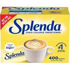 Splenda Single-serve Sweetener Packets 0.035 oz (1 g) - Artificial Sweetener - 400 / Box