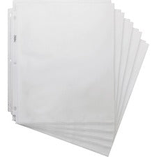 Business Source Heavyweight Sheet Protectors 3.3 mil Thickness - For Letter 8 1/2" x 11" Sheet - 3 x Holes - Clear - Polypropylene - 200 / Box