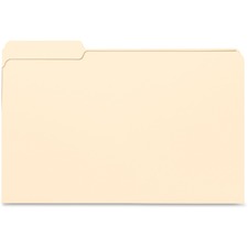 Business Source 1/3 Tab Cut Legal Recycled Top Tab File Folder 8 1/2" x 14" - 3/4" Expansion - 11 pt. - Manila - 10% Recycled - 100 / Box