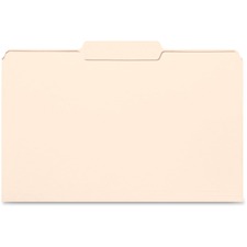 Business Source 1/3 Tab Cut Legal Recycled Top Tab File Folder 8 1/2" x 14" - 3/4" Expansion - 11 pt. - Manila - 10% Recycled - 100 / Box