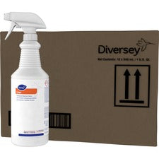 Diversey Foaming Acid Restroom Cleaner Ready-To-Use - 32 fl oz (1 quart) - Fresh Scent - Strong - Red - 12 / Carton
