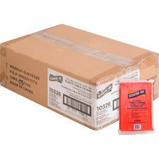 Genuine Joe Plastic Rectangular Table Covers 108" Length x 54" Width - Plastic - Red - 6/Pack - 4 / Carton