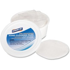 Genuine Joe Pre-moistened Hand Cleaning Pads 3" Roll Diameter - WhitePack - 50/Pack - 72 / Carton