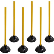 Genuine Joe Value Plus Plunger 5.75" Cup Diameter - 23" Length - Yellow - Drain, Toilet, Pipe
