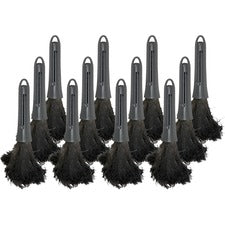 Genuine Joe Retractable Feather Duster Plastic Handle - Brown - 12 / Carton