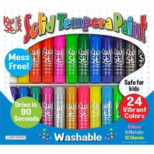 Kwik Stix Tempera Paint 24-color Mess Free Set 24 Color(s) - Assorted, Neon, Metallic - 24 / Set