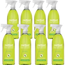 Method All-Purpose Cleaner 28 fl oz (0.9 quart) - Lime + Seasalt Scent - Non-toxic, Triclosan-free - Lime - 8 / Carton