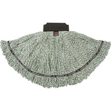 Rubbermaid Commercial Medium Maximizer Microfiber Mophead 11.2" Width x 19.5" Length - MicroFiber - Green - 6 / Carton