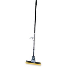 Rubbermaid Commercial 12" Head Steel Sponge Mop 12" Width Cellulose Head Steel Handle - Refillable - Bronze - 6 / Carton